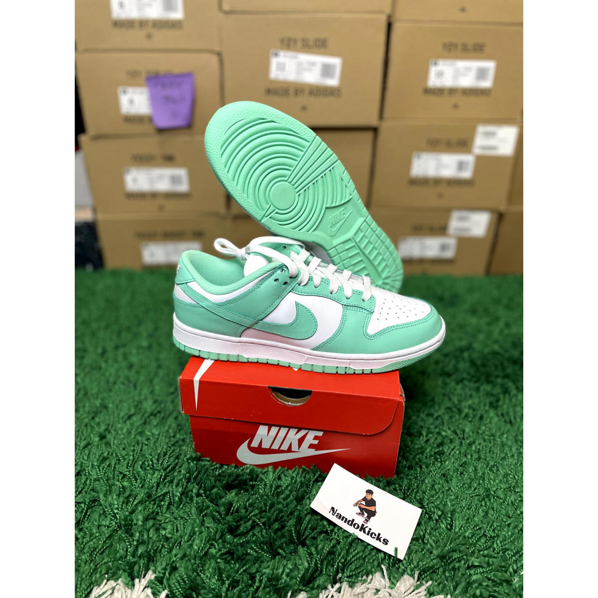 Nike Dunk Low Green Glow (Dd1503-105) Women's Size 6.5/5m